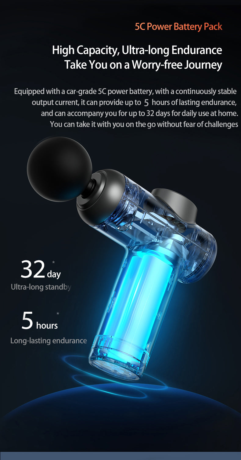Veloreo Muscle Massage Gun Powerful & Quiet Deep Tissue Percussion Massager Gun for Athletes, Electric Back Massager