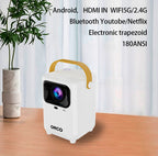 Orco Smart Mini Projector 8000 Lumens Android 11 Wi-Fi 6 Bluetooth Portable Projector with Auto Keystone (4K Supported)