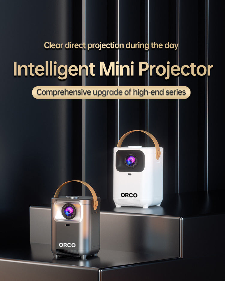 Orco Smart Mini Projector 8000 Lumens Android 11 Wi-Fi 6 Bluetooth Portable Projector with Auto Keystone (4K Supported)