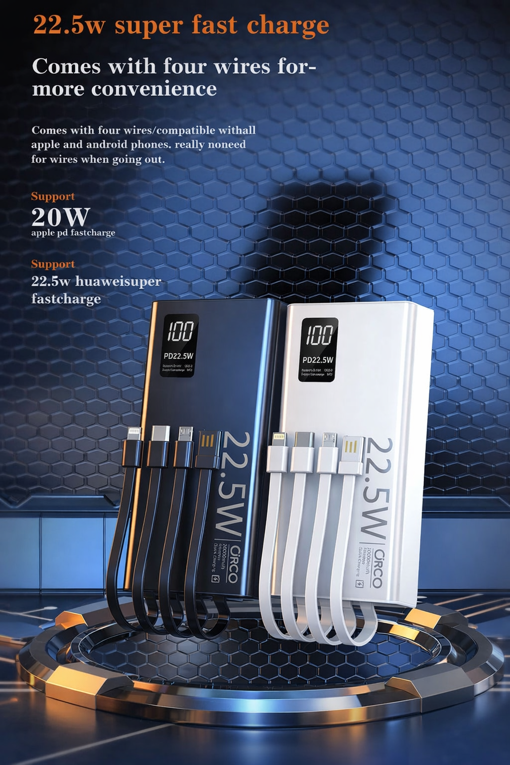 Orco Rectangle Powerbank 20000mah