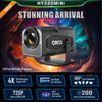 Orco Mini Projector Portable with Android 11, Smart Projector 1080P Full HD 4K Support, Outdoor Projector Wifi6 BT5.0,180°Rotatable